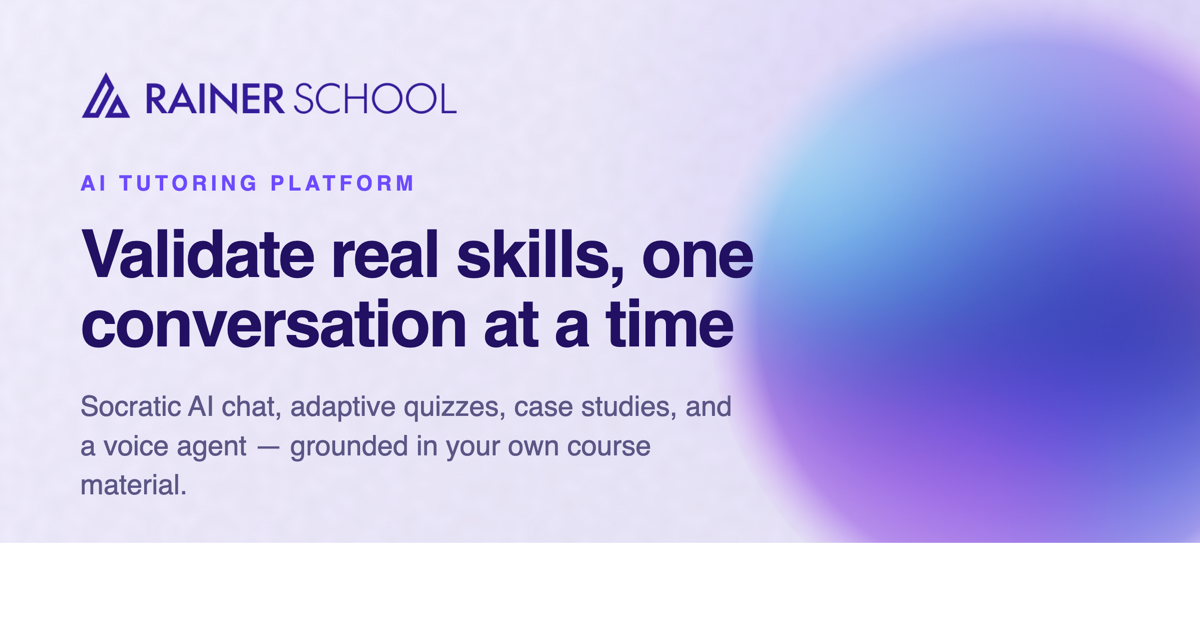 Plateforme de tutorat IA Rainer School
